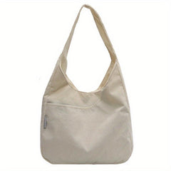 Corduroy Shoulder Bag Large Capacity Tote Bag Casual Hobo Bag