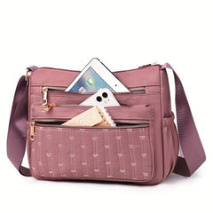 Casual Hobo Shoulder Bag Solid Crossbody Zipper Bag