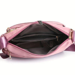 Casual Hobo Shoulder Bag Solid Crossbody Zipper Bag
