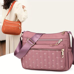 Casual Hobo Shoulder Bag Solid Crossbody Zipper Bag