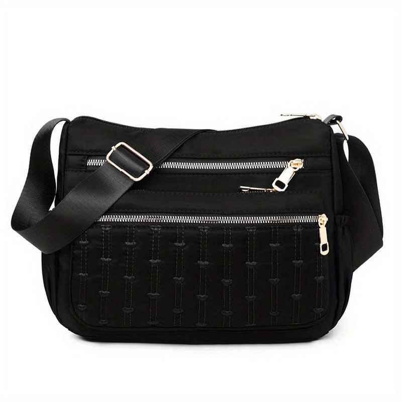 Casual Hobo Shoulder Bag Solid Crossbody Zipper Bag