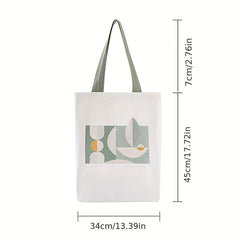 Art Painting Print Tote Bag Canvas Shoulder Bag Reusable Large Shopping Bag