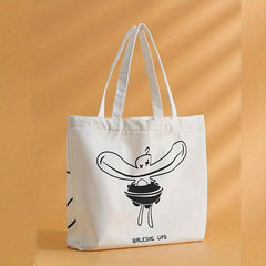 Art Painting Print Tote Bag Canvas Shoulder Bag Reusable Large Shopping Bag