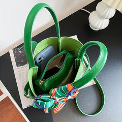 Classic Turn Lock Shoulder Bag Minimalist Women's Satchel Bag