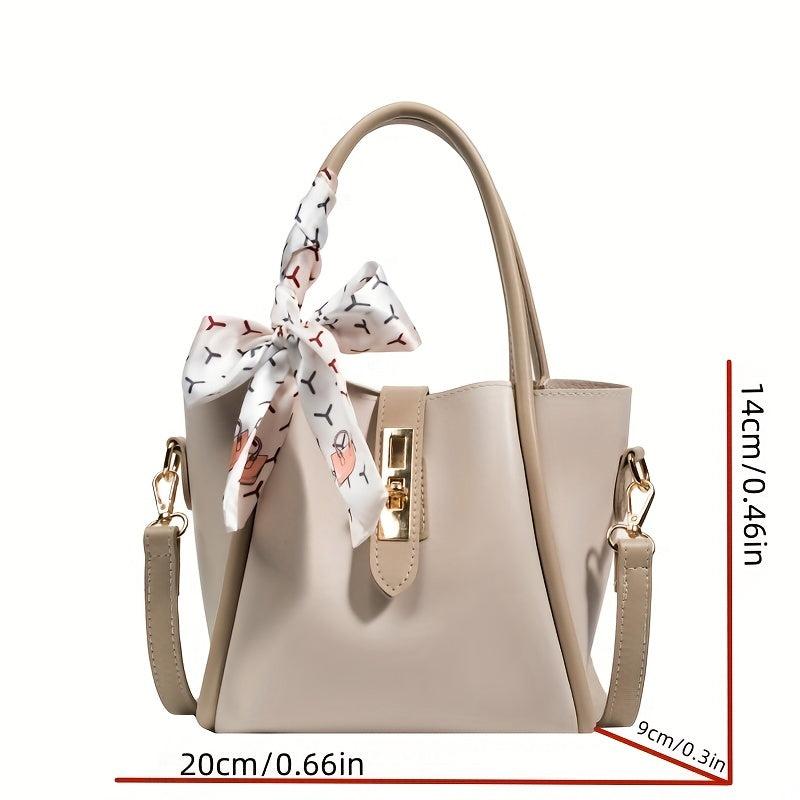 Classic Turn Lock Shoulder Bag Minimalist Women's Satchel Bag