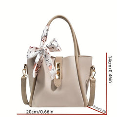 Classic Turn Lock Shoulder Bag Minimalist Women's Satchel Bag