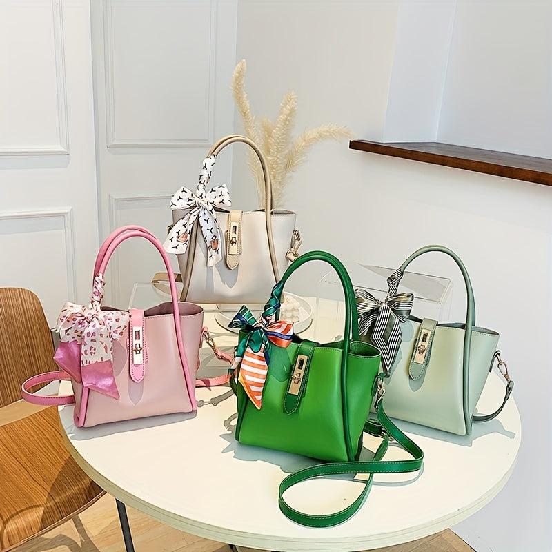 Classic Turn Lock Shoulder Bag Minimalist Women's Satchel Bag
