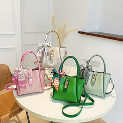 Classic Turn Lock Shoulder Bag Minimalist Women's Satchel Bag