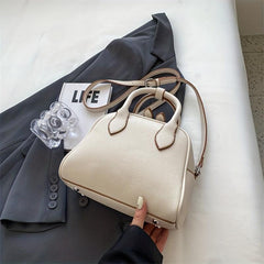 Top Handle Satchel Crossbody Bag PU Leather Textured Bag Purse