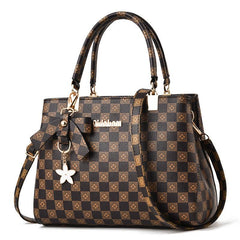 Vintage Pattern Shoulder Bag Faux Leather Handbag