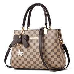 Vintage Pattern Shoulder Bag Faux Leather Handbag
