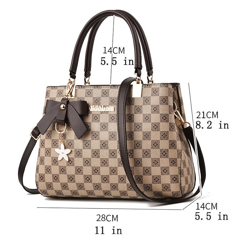 Vintage Pattern Shoulder Bag Faux Leather Handbag