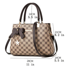 Vintage Pattern Shoulder Bag Faux Leather Handbag