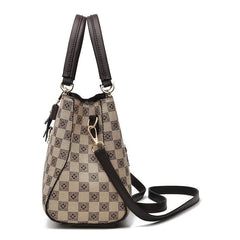 Vintage Pattern Shoulder Bag Faux Leather Handbag