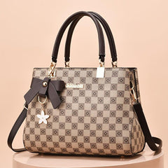 Vintage Pattern Shoulder Bag Faux Leather Handbag