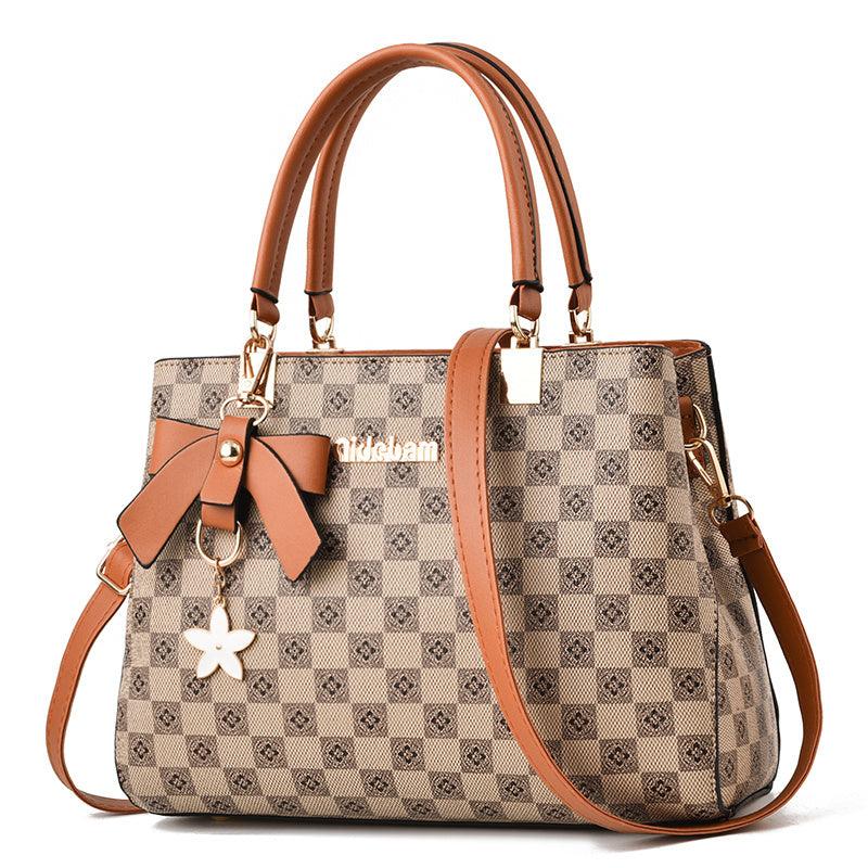Vintage Pattern Shoulder Bag Faux Leather Handbag