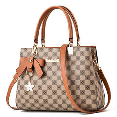 Vintage Pattern Shoulder Bag Faux Leather Handbag