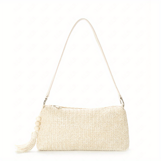 Straw Woven Beach Bag Boho Style Shoulder Purse