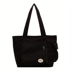 Canvas Shoulder Bag Large Capacity Tote Bag For Work School Travel