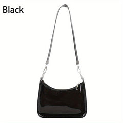 Clear PVC Shoulder Bag Waterproof Zipper Solid Jelly Bag