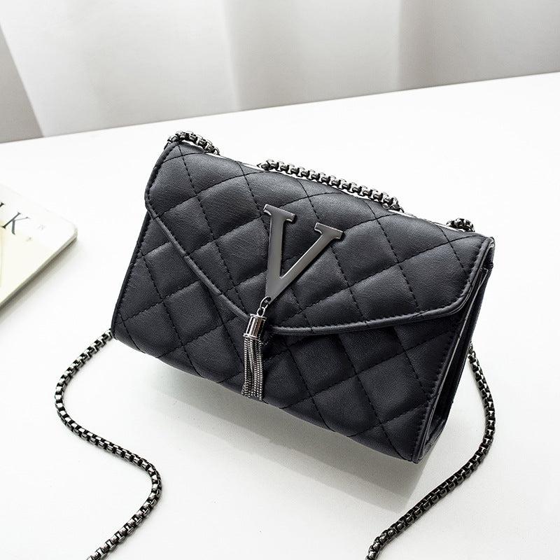 Quilted Tassel Decor Shoulder Bag Crossbody Handbag
