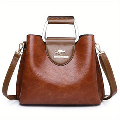 Vintage Vegan Crossbody Bag Retro Top Handle Satchel Tote Bag