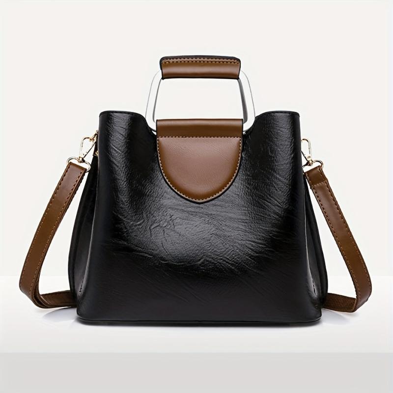 Vintage Vegan Crossbody Bag Retro Top Handle Satchel Tote Bag