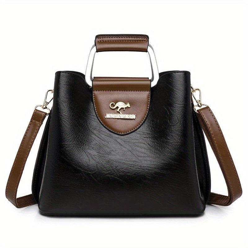 Vintage Vegan Crossbody Bag Retro Top Handle Satchel Tote Bag
