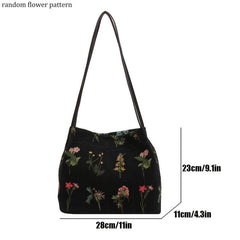 Flower Embroidered Shoulder Bag Ethnic Handbag