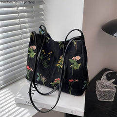 Flower Embroidered Shoulder Bag Ethnic Handbag
