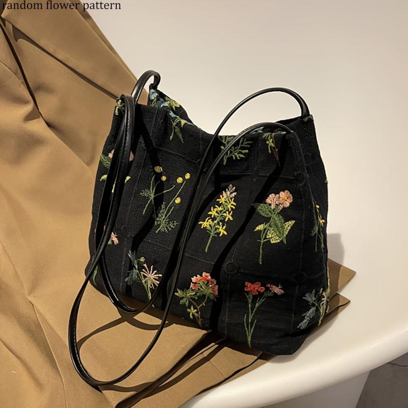 Flower Embroidered Shoulder Bag Ethnic Handbag