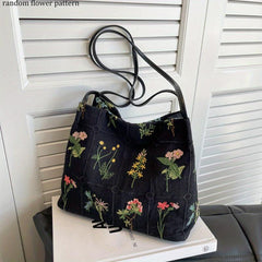 Flower Embroidered Shoulder Bag Ethnic Handbag