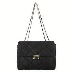 Argyle Pattern Shoulder Square Bag Women's Chain Bag