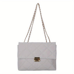 Argyle Pattern Shoulder Square Bag Women's Chain Bag