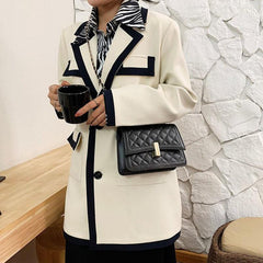Quilted Crossbody Bag Flap Shoulder Bag Casual Handbag for Women