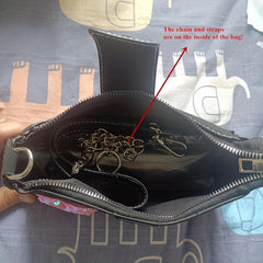 Y2K Chain Decor Crossbody Bag Hot Girls Shoulder Bag