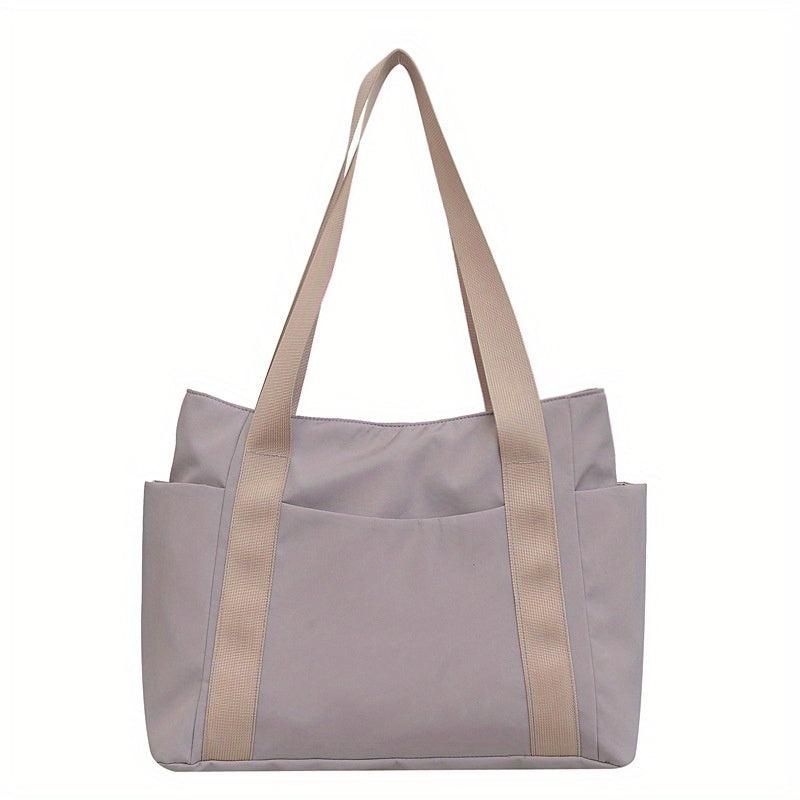 Large Capacity Nylon Tote Bag Solid Travel Storage Bag