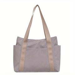 Large Capacity Nylon Tote Bag Solid Travel Storage Bag