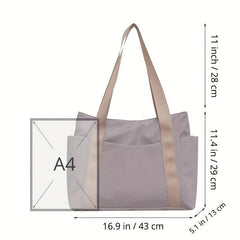 Large Capacity Nylon Tote Bag Solid Travel Storage Bag