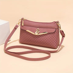 Solid Argyle Pattern Shoulder Bag for Women