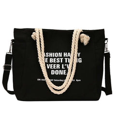 Vintage Canvas Shoulder Bag Women's Casual Retro Handbag & Satchel Purse