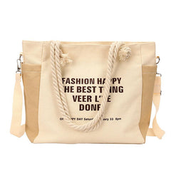 Vintage Canvas Shoulder Bag Women's Casual Retro Handbag & Satchel Purse
