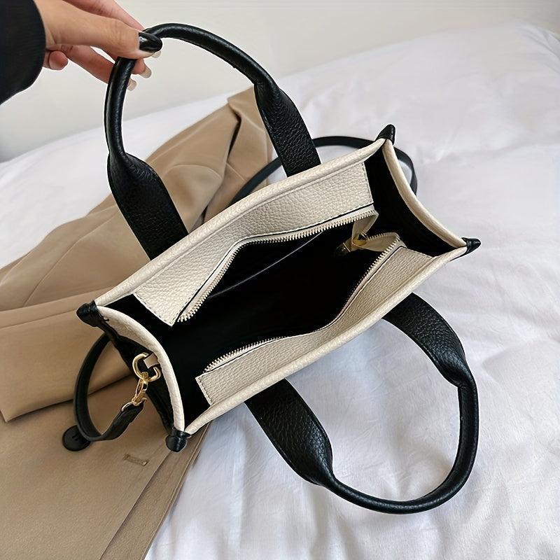 PU Leather Top Handle Crossbody Bag Tote Purse