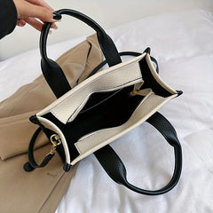 PU Leather Top Handle Crossbody Bag Tote Purse