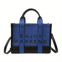PU Leather Top Handle Crossbody Bag Tote Purse