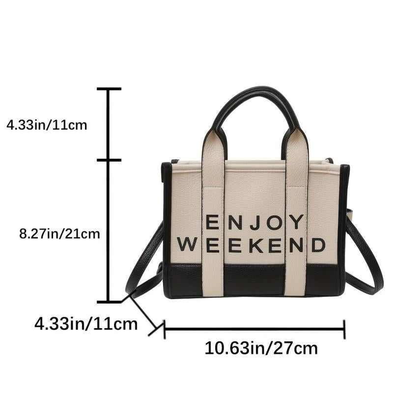 PU Leather Top Handle Crossbody Bag Tote Purse