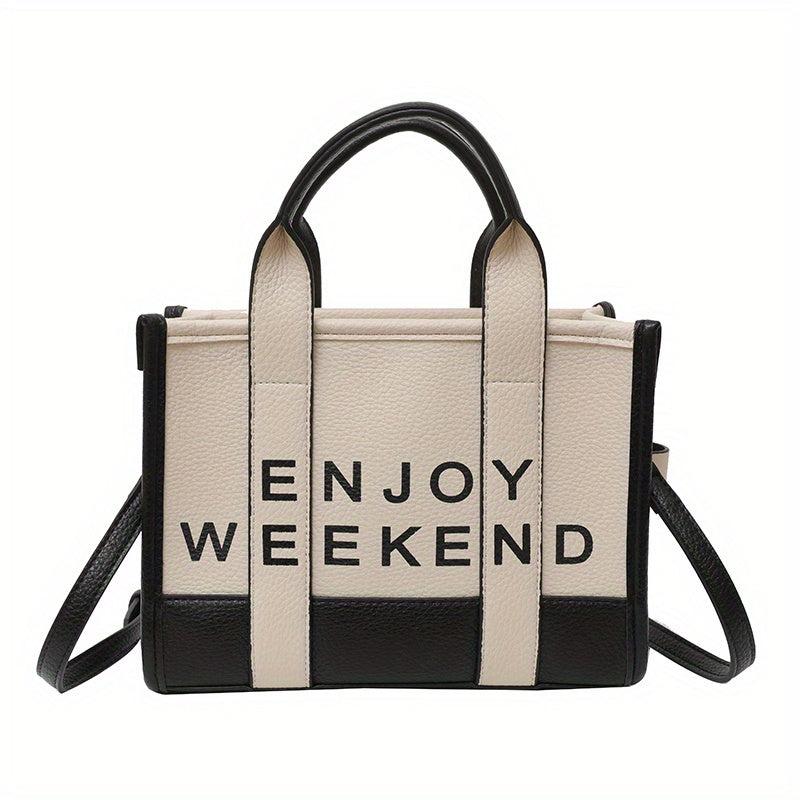 PU Leather Top Handle Crossbody Bag Tote Purse