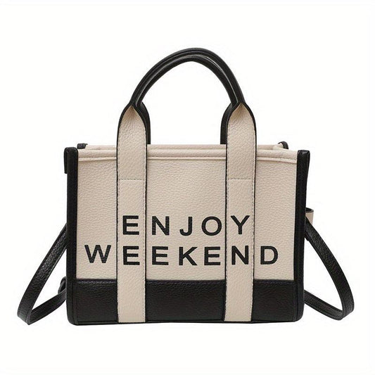 PU Leather Top Handle Crossbody Bag Tote Purse
