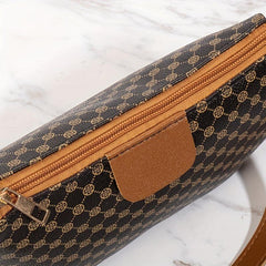 Printed Shoulder Bag Zipper Crossbody Bag For Going Outs
