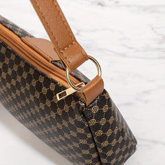 Printed Shoulder Bag Zipper Crossbody Bag For Going Outs